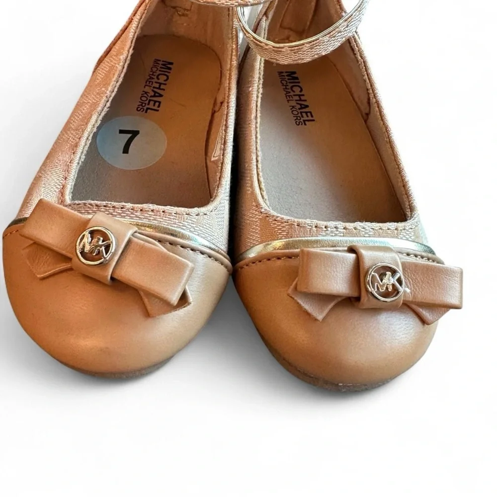 MICHAEL Michael Kors Girls Logo Ballet Flats – Size 7 - NWOT